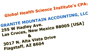 Global Health Science Institute's CPA [Certified Public Accountant]